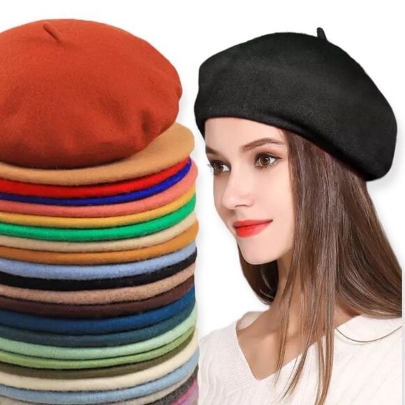 NEW Women’s Wool Beret Hats NEW - Picture 1 of 6